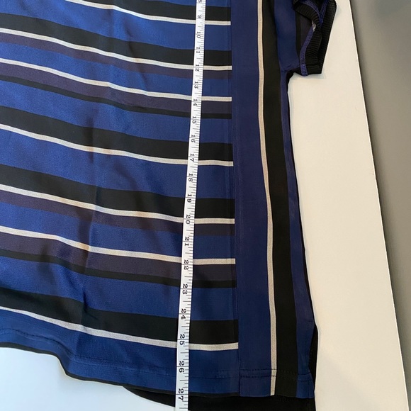 BANDOLERA Navy Black Striped Short Sleeved Top EUC - Picture 7 of 7